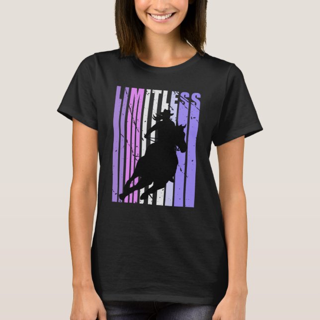 Camiseta Limitless Purple Cowgirl Hat Cow Girls Rodeo Weste (Frente)