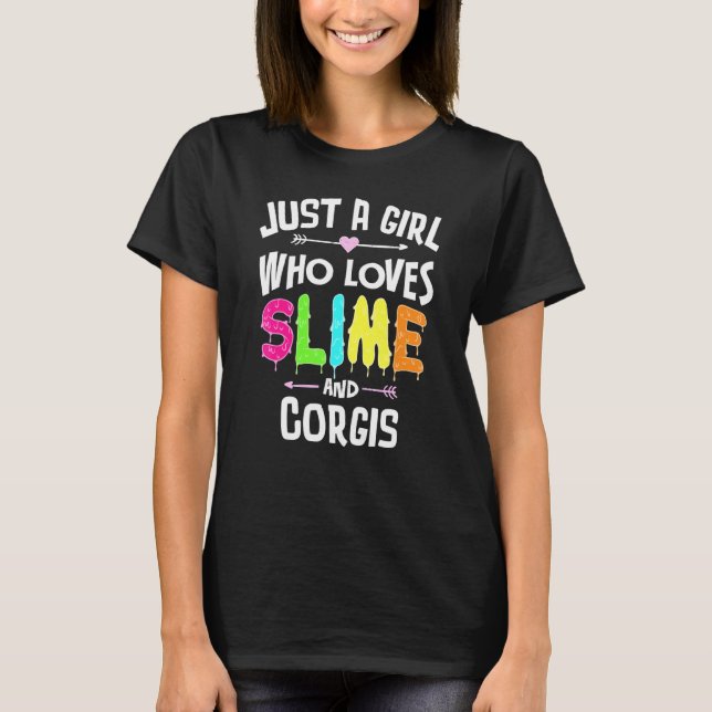 Camiseta Limo e Corgis para Meninas Mulheres (Frente)
