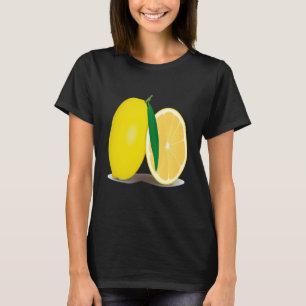 Camiseta Limões Citros Limão Fruta Amarelo Limão Limão