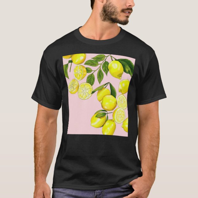 Camiseta Limões cor-de-rosa Cima sem sono (Frente)