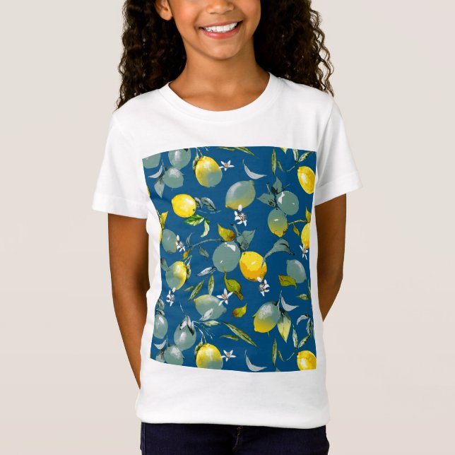 Camiseta Limões de aquarelas 29 (Frente)