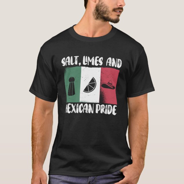 Camiseta Limões De Sal E Orgulho Mexicano (Frente)