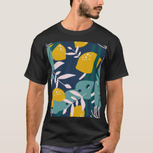 Camiseta Limões Frescos: Padrão Vintage Sobreposto