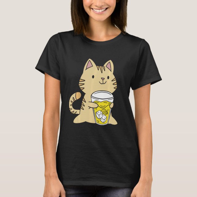 Camiseta Limonada Cura Stand Cat Funny Lemon Citrus Juice K (Frente)
