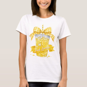 Camiseta Limonada Fresca Verão PNG Desenho de Citrino em Aq