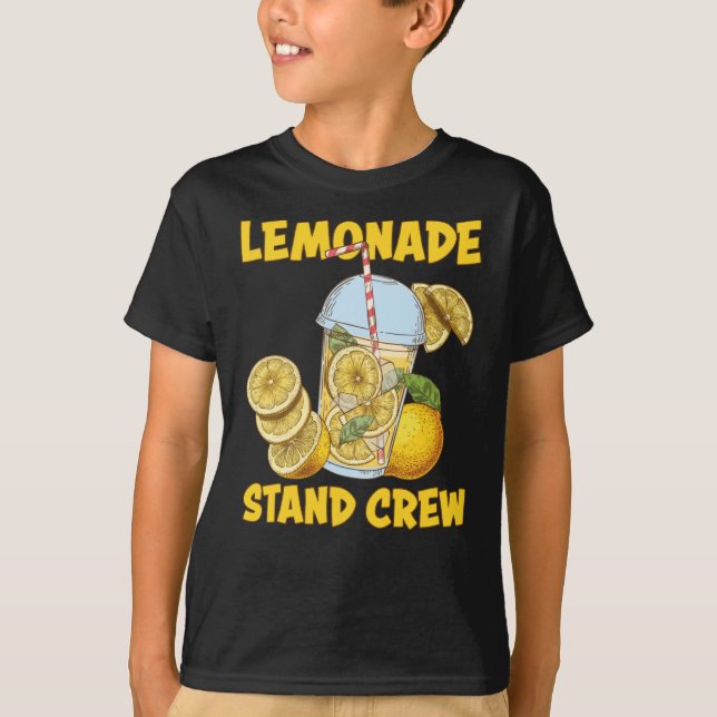 Camiseta Limonada Tripulação Limão Sumo de Verão de Limão (Frente)