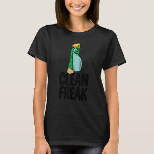 Camiseta Limpa Louco Limpeza Equipe de Mulheres de Limpeza
