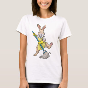 Camiseta Limpador de coelho esfregão de limpeza