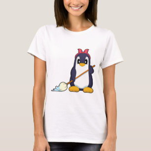 Camiseta Limpador de esfregona de pinguim