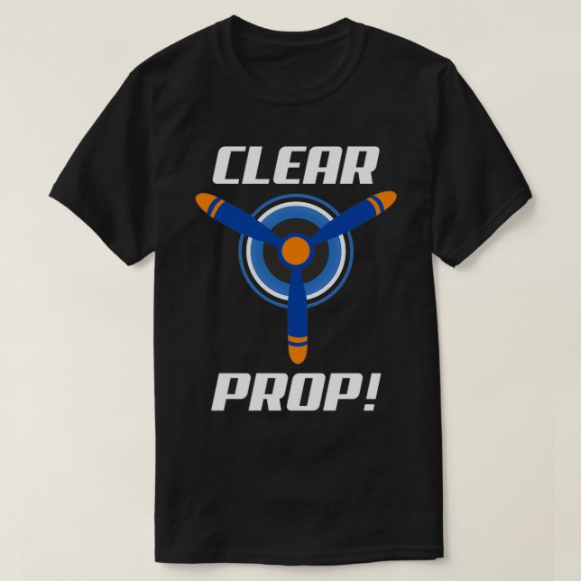 Camiseta Limpar Prop com Imagem do Propulsor (Frente do Design)