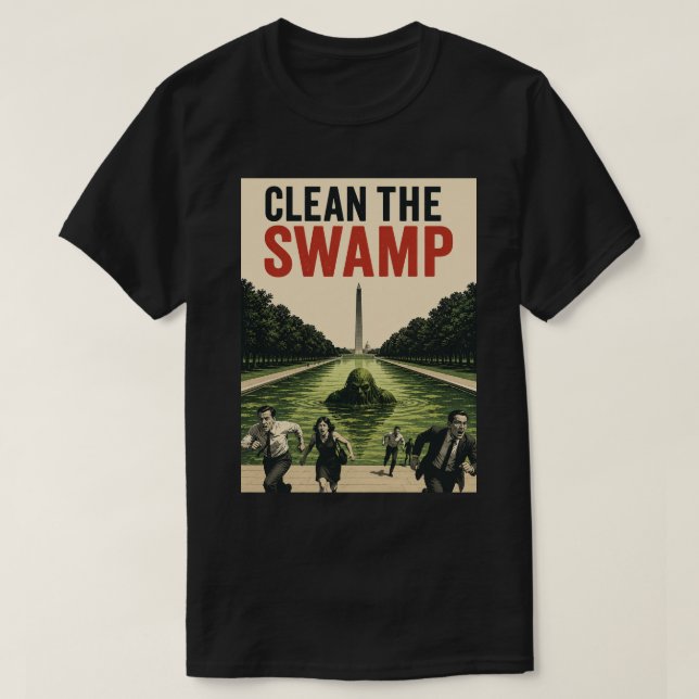 CAMISETA LIMPE O PANTANO (Frente do Design)