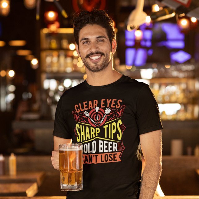 Camiseta Limpe os olhos Dicas nítidas Cerveja Fria Não pode (Criador carregado)