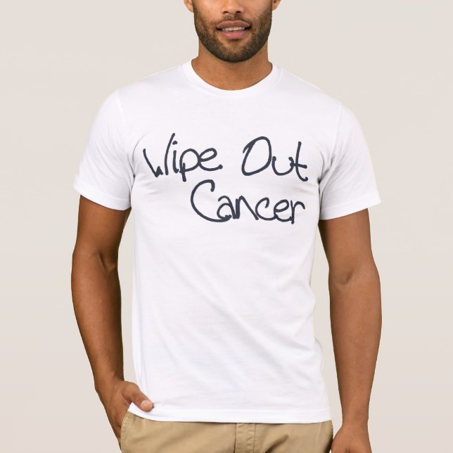 Camiseta Limpe para fora o t-shirt do cancer (Frente)