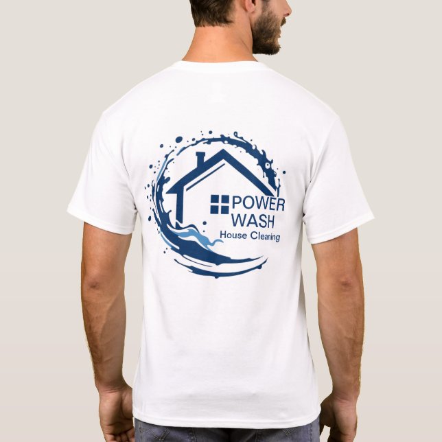 Camiseta Limpeza da casa de lavagem de energia (Verso)