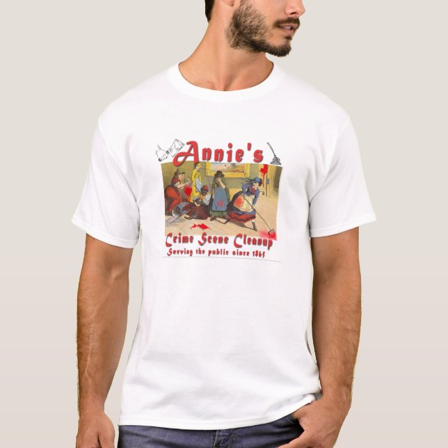 Camiseta Limpeza da cena do crime de Annie (Frente)