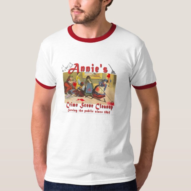 Camiseta Limpeza da cena do crime de Annie (Frente)