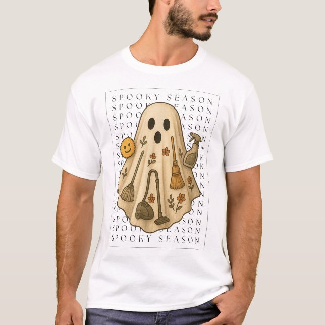 Camiseta Limpeza da estação Spooky (Frente)