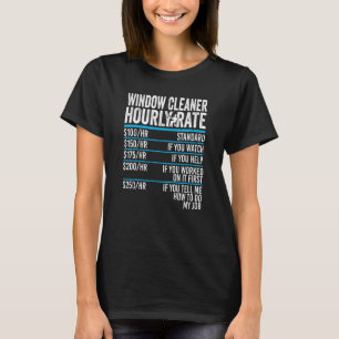 Camiseta Limpeza da Janela Taxa Horária