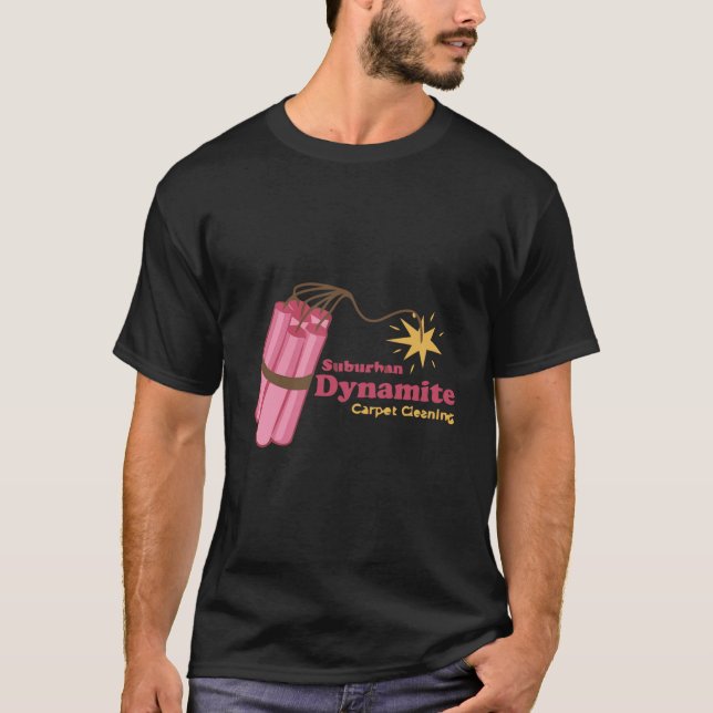 Camiseta Limpeza De Carpetes Dinâmicos Suburbanos (Frente)