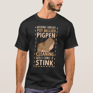 Camiseta Limpeza de chiqueiro de porco barrigudo Criador de