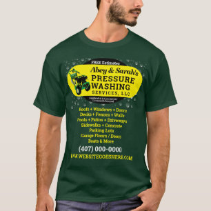 Camiseta Limpeza De Energia De Pressão T-Shirt Comercial