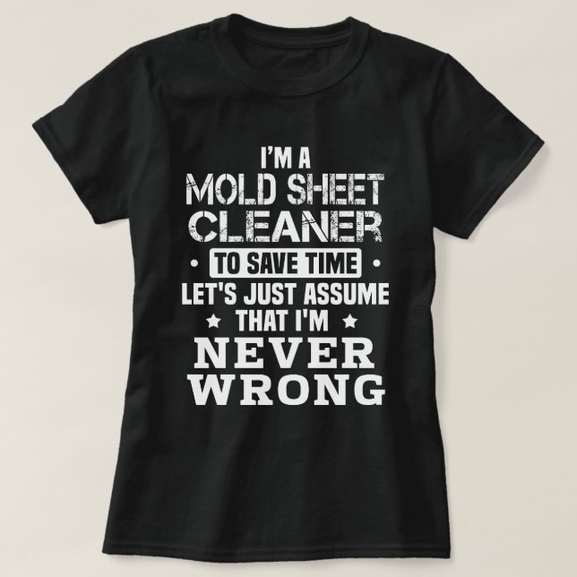 Camiseta Limpeza de Folha de Molde (Frente do Design)