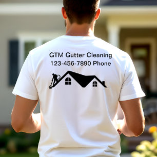 Camiseta Limpeza de Gutter Logotipo comercial para Tripulaç