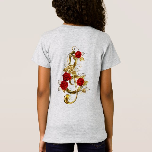 Camiseta Limpeza de ouro com Flores Rosa (Verso)