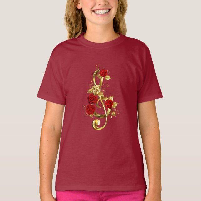 Camiseta Limpeza de ouro com Flores Rosa (Frente)