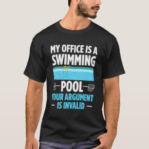 Camiseta Limpeza De piscinas Para O Funn Do Atendedor De Pi