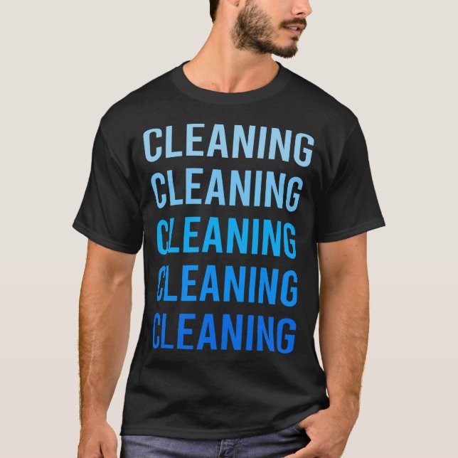Camiseta Limpeza de Texto Azul (Frente)