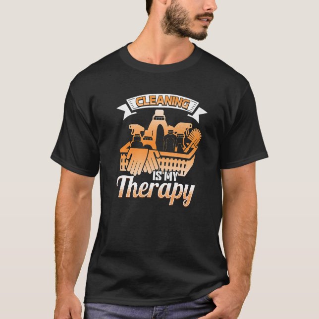Camiseta Limpeza É A Minha Lingueira De Terapia (Frente)