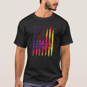 Camiseta Limpeza Lady Us Flag Cleaner