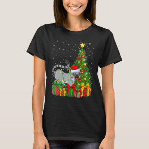 Camiseta Limur Xmas Holiday Papais noeis Lemur Árvore de Na