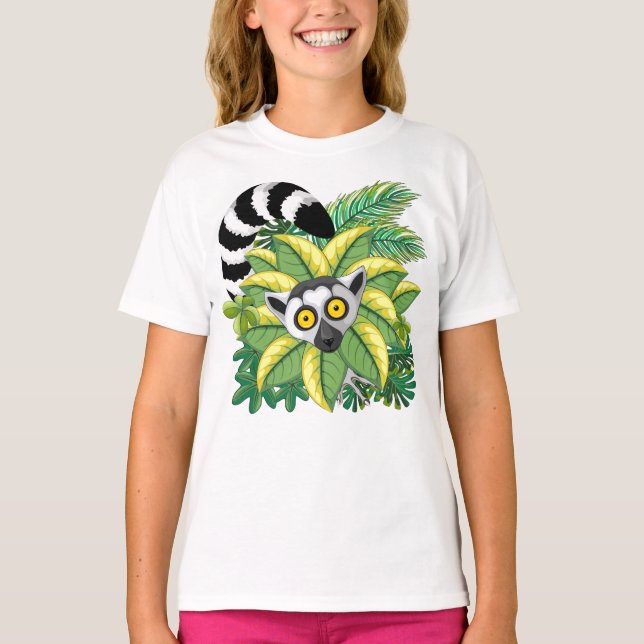 Camiseta Limures de Madagáscar na selva exótica (Frente)
