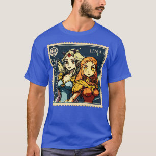 Camiseta Lina e Crystal Maiden Postage Stamp Series