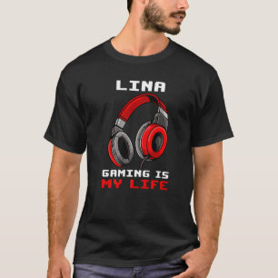 Camiseta Lina Gaming É Minha Vida Personalizada