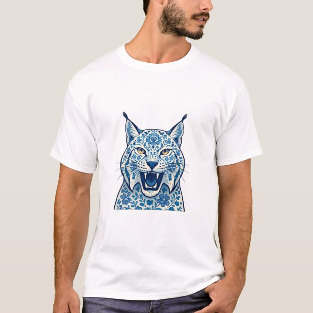 Camiseta Lince floral (Frente)