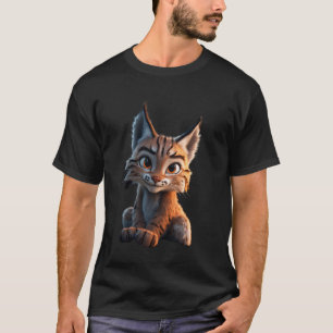 Camiseta Lince Gato-Bravo Gato Selvagem Grandes Gatos Lindo