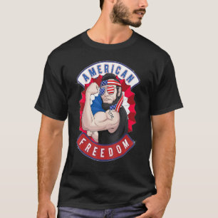 Camiseta Lincoln Abraham 4 De Julho Patriótico Homens De Ba
