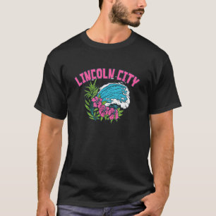 Camiseta Lincoln City Oregon Summer Ou Tropical O Impa 1