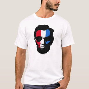 Camiseta Lincoln com óculos de sol aviador - Azul branco v