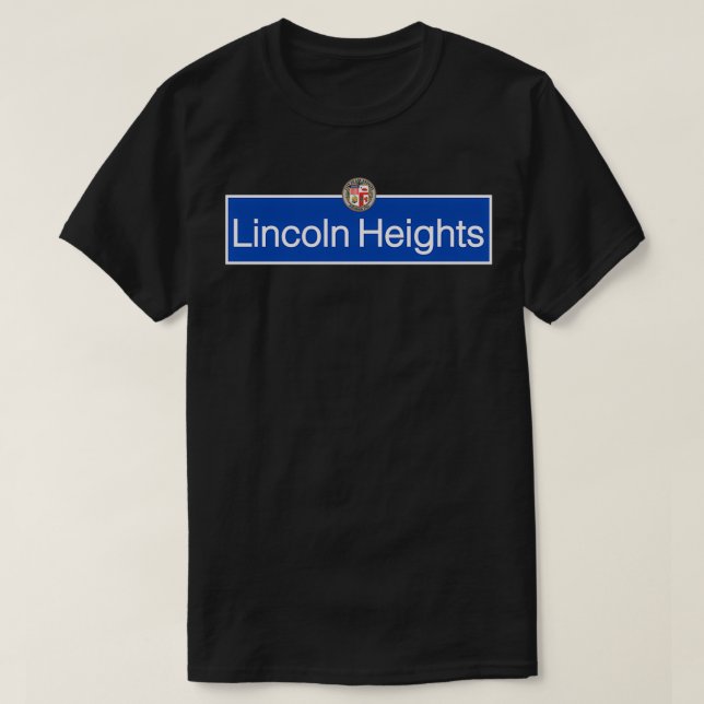 Camiseta Lincoln Heights Los Angeles Street Sign Men Latina (Frente do Design)