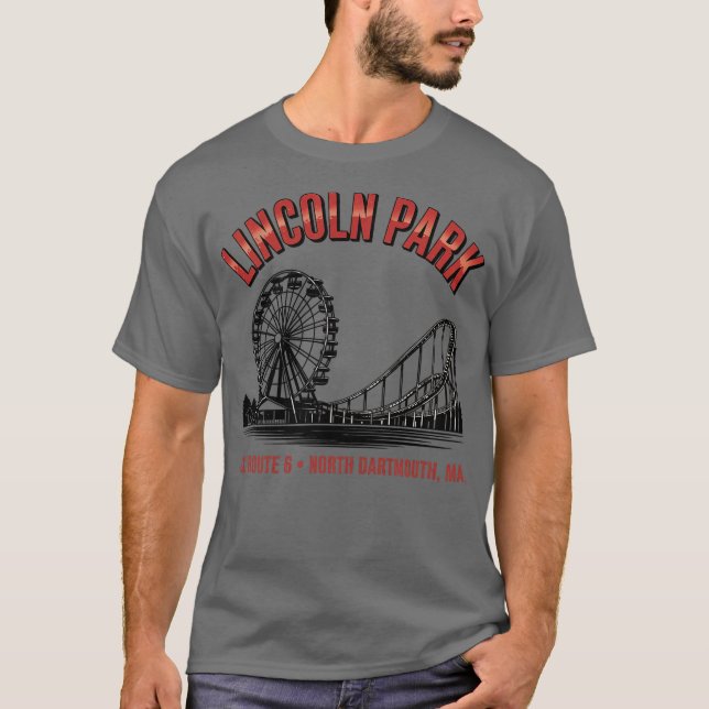 Camiseta Lincoln Park Retro Amusement Park North Dartmouth (Frente)