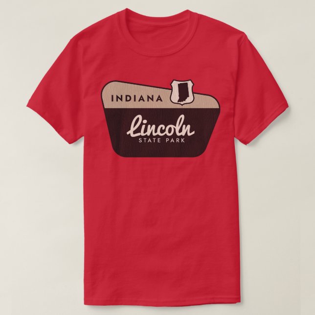 Camiseta Lincoln State Park Indiana - Sinal de Boas-vindas (Frente do Design)