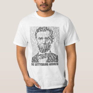Camiseta Lincoln/t-shirt do mosaico texto de Gettysburg