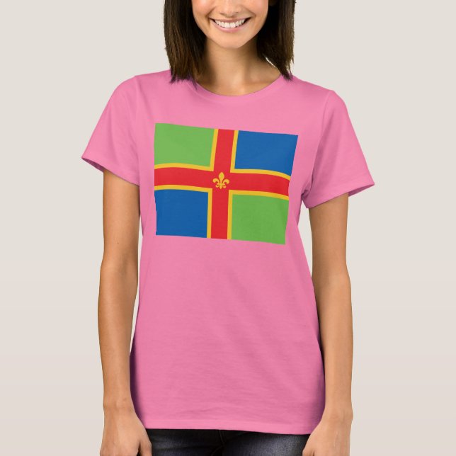 Camiseta Lincolnshire Flag (Frente)