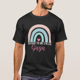 Camiseta Linda Abençoada Por Ser Chamado Gaga Boho Arco-Íri