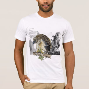 Camiseta Linda águia filipina ameaçada de morte pintada à m