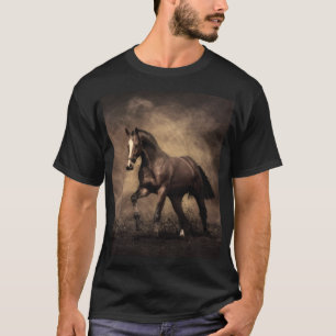 Camiseta Linda almofada de cavalo marrom